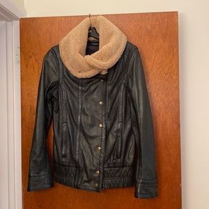 Aviator jacket by Nicholas K, size XS,  dark brown leather